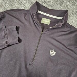 Straight Down Performance Golf Mens XL Quarter Zip Pullover Black Long Sleeve